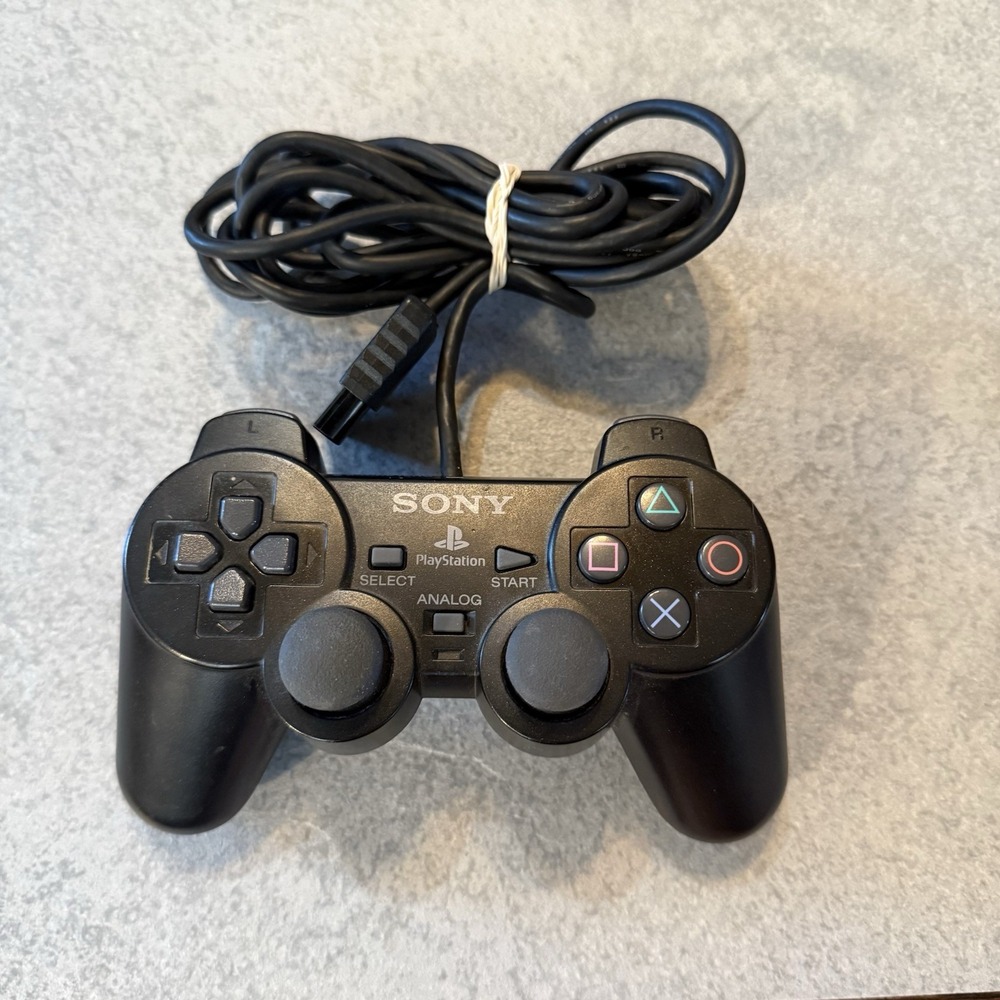 SCPH-10010 | SONY PLAYSTATION2 PSX2 DUAL SHOCK ANALOG CONTROLLER BLACK - OEM